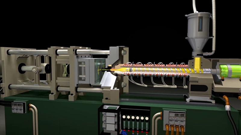 Relationship between injection stroke and screw length of injection molding machine